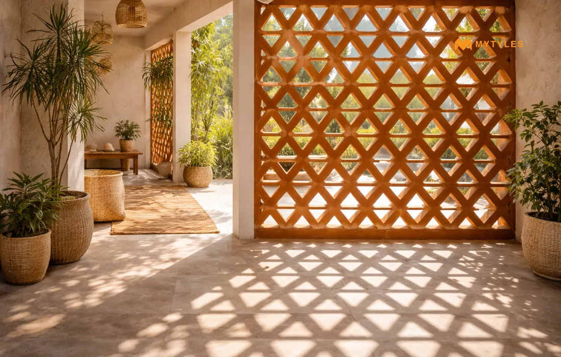 Terracotta Jali in Outdoor